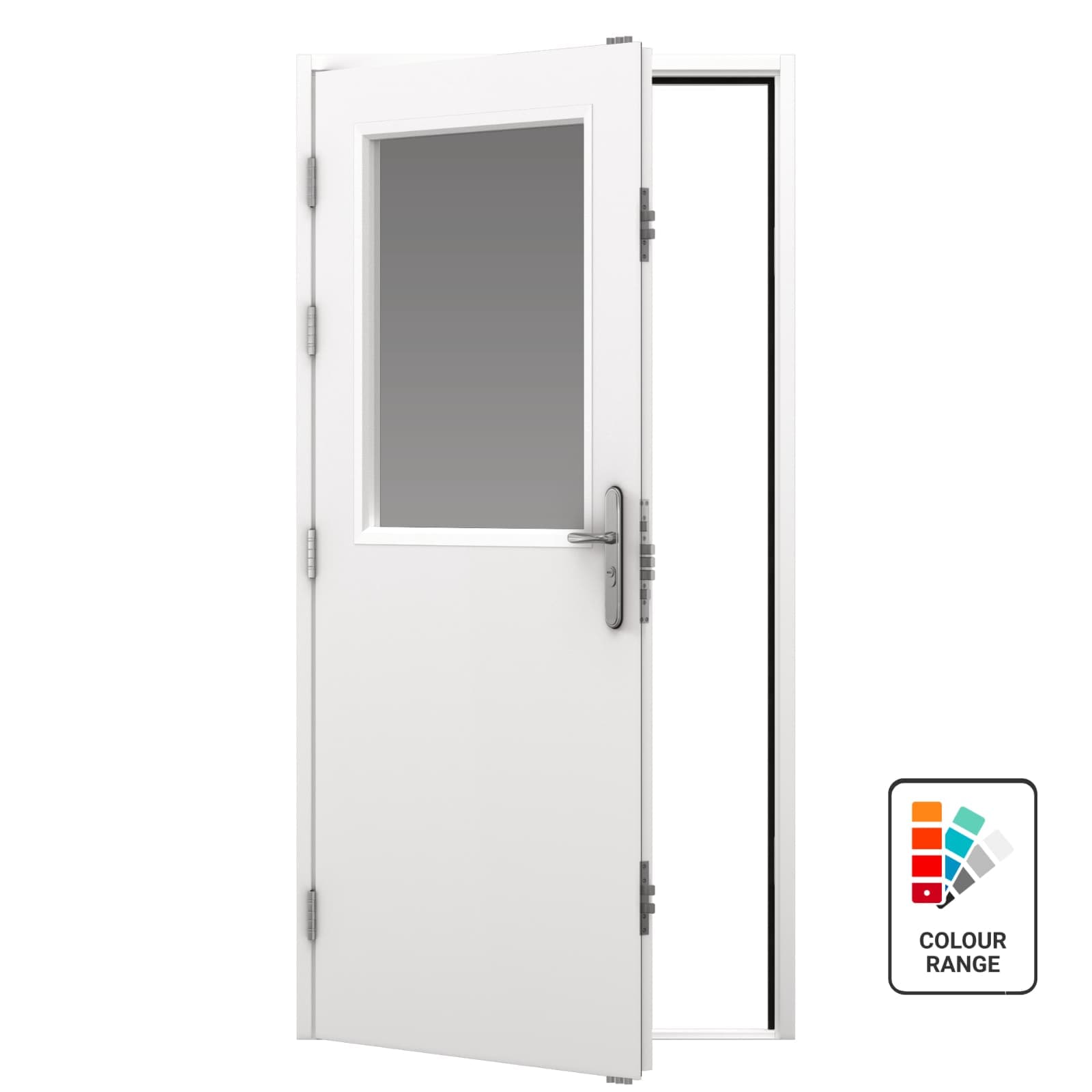 Half-glazed security door