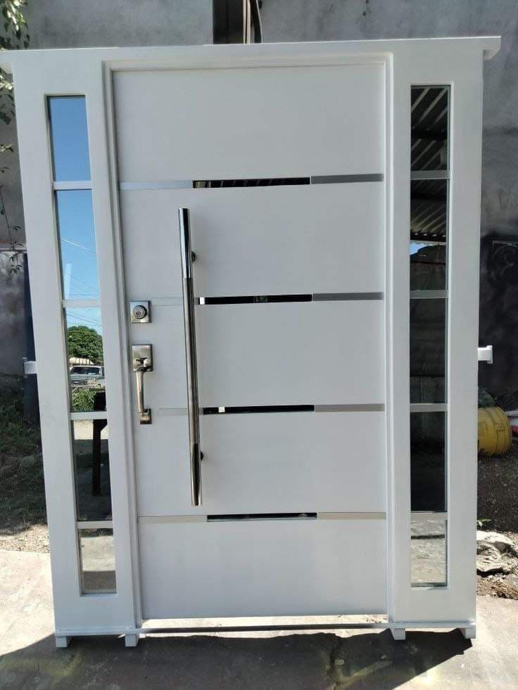 Modern door with sidelights
