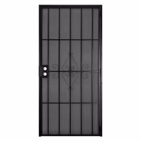 Solid metal service door