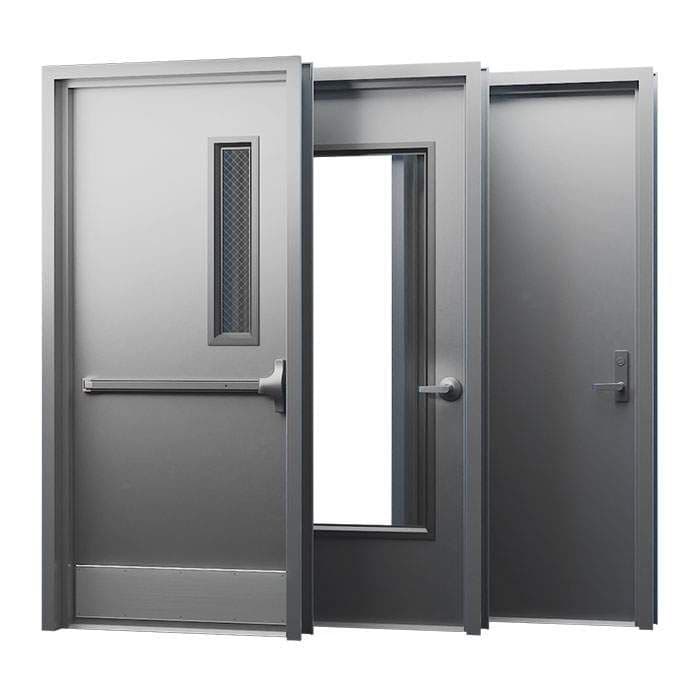 Industrial steel door options