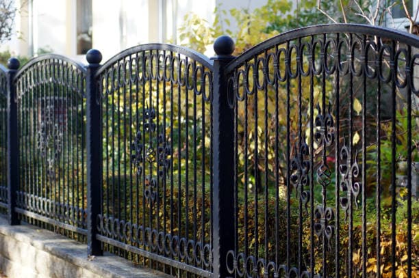 Curved garden fence panel