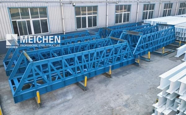 Blue truss machine frame