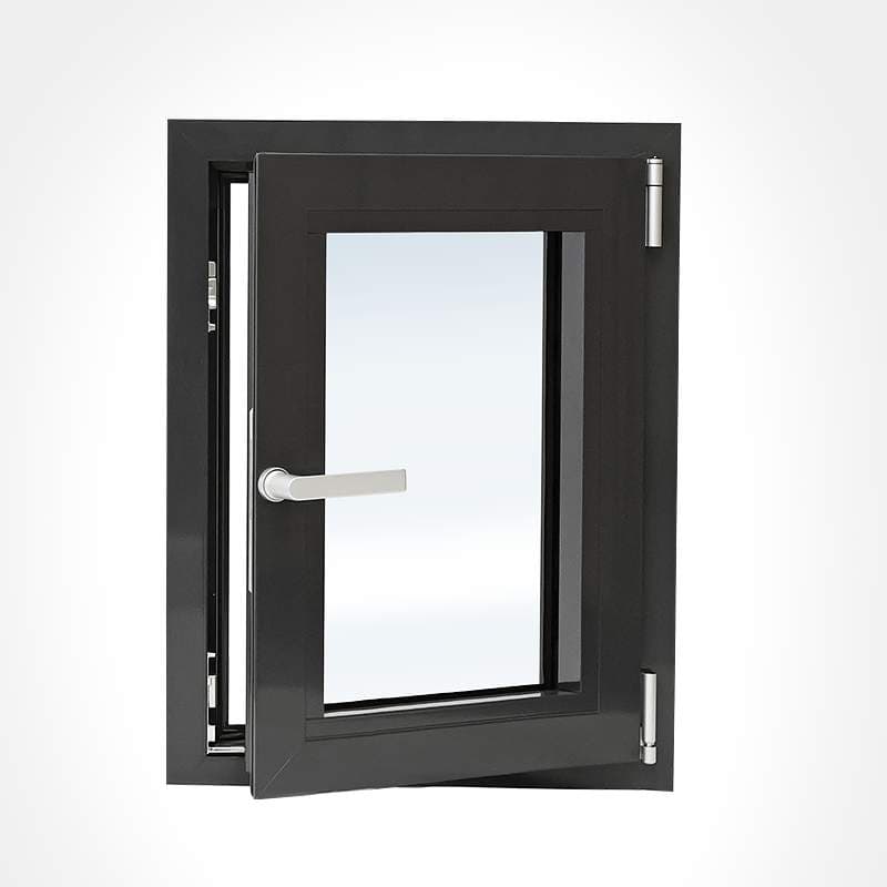 Compact hinged metal window